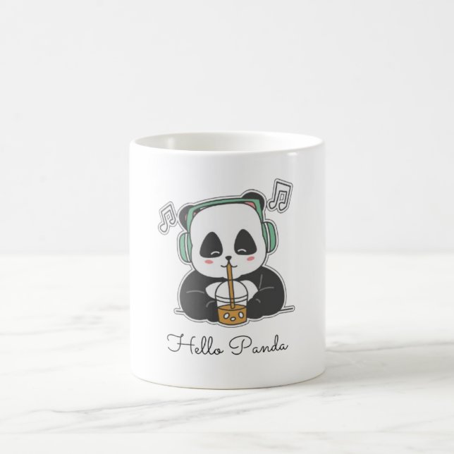 Caneca De Café Panda Bubble Beats (Centro)