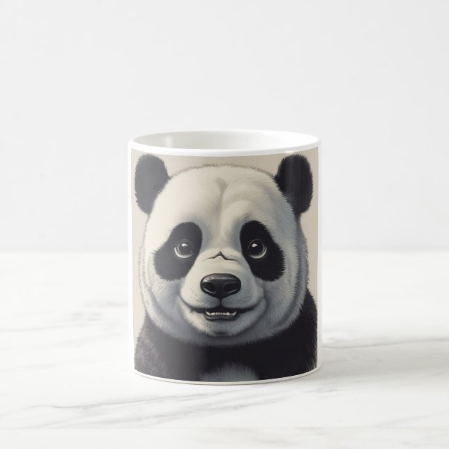 Caneca De Café Panda Cartoon Drawing Art (Centro)