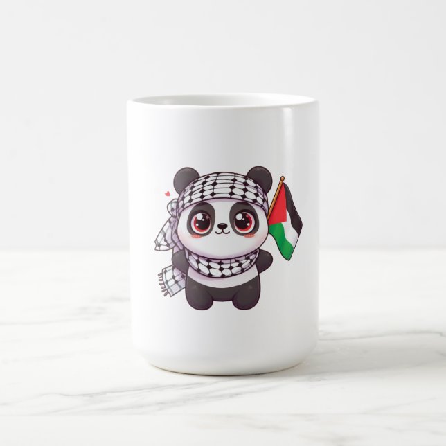Caneca De Café Panda com Paz na Palestina (Centro)