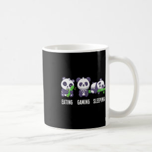 Caneca De Café Panda Comendo Jogos Dormindo Para Jogo Multijogado
