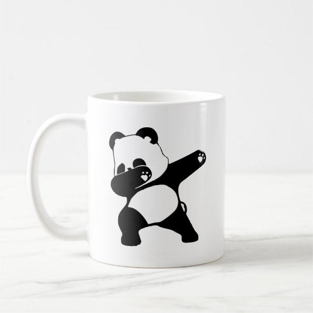 Caneca De Café Panda Dabbing, Panda engraçado dança dab  (Esquerda)
