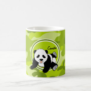 Caneca De Café Panda do bebê; camo verde-claro, camuflagem
