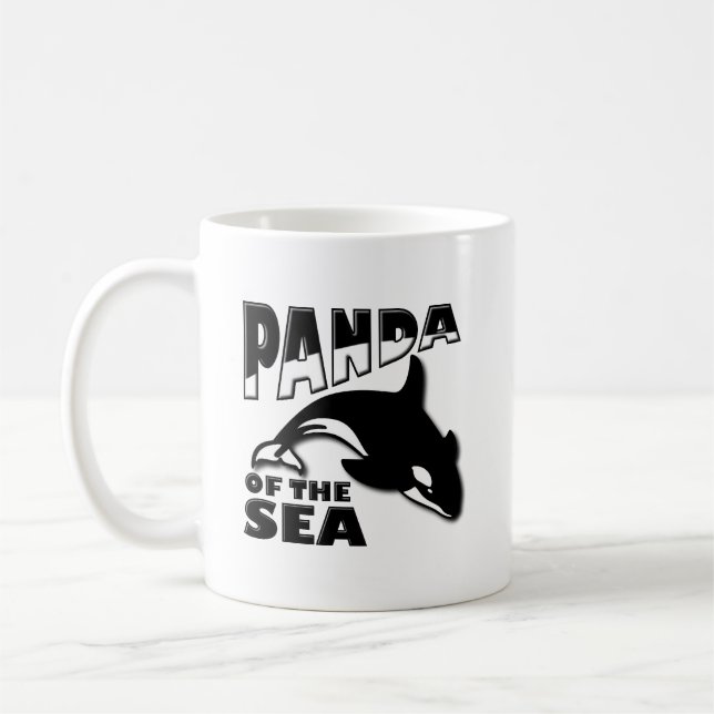 Caneca De Café Panda do Mar Engraçado Mug (Esquerda)