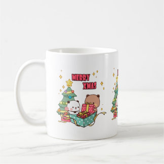 Caneca De Café Panda E Casal Do Urso Brownie, Feliz Natal