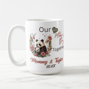 Caneca De Café Panda e Cub, nosso Dia de as mães FIrst juntos