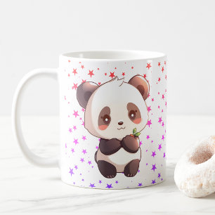 Caneca de Café Panda Fofa, Xícara com Padrão de Es