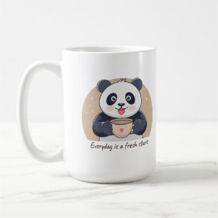 Caneca De Café Panda Fofo com Café