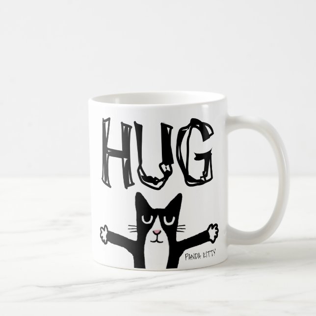 CANECA DE CAFÉ PANDA KITTY CAT CAFFEE MUG, HUG (Direita)