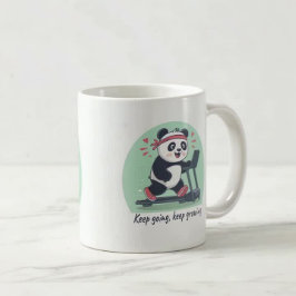 Caneca De Café Panda Motivacional Fofo em Esteira