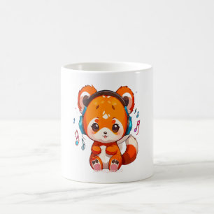 Caneca De Café Panda ouvindo música Kpop