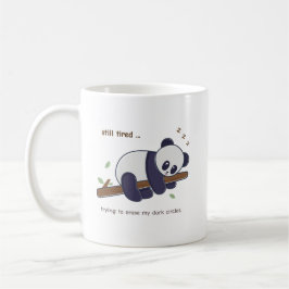 Caneca De Café Panda preguiçosa - Círculos Cansados e Escuros