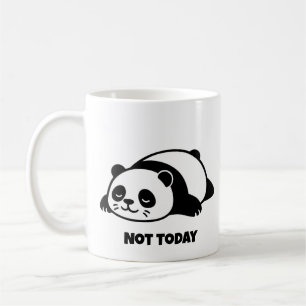 Caneca De Café Panda Preguiçoso Não Hoje Fofo Divertido Humor Rel