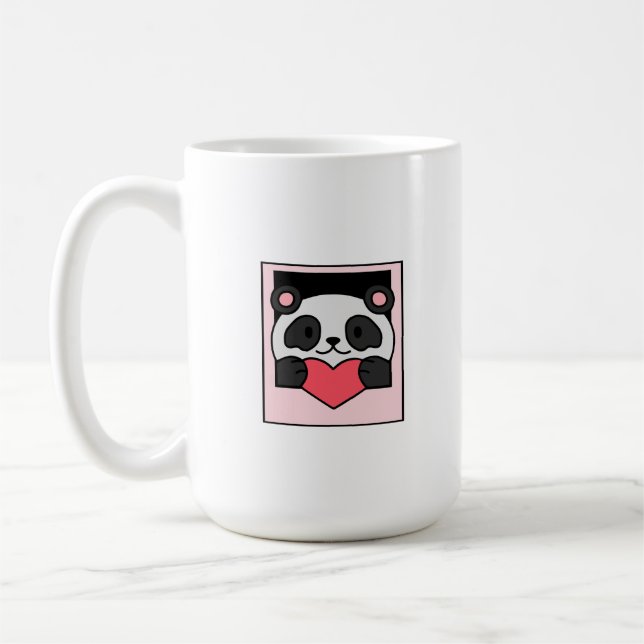 Caneca De Café Panda qui donne de l'amour (Esquerda)