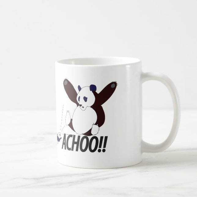 Caneca De Café Panda Sneezing engraçada (Direita)