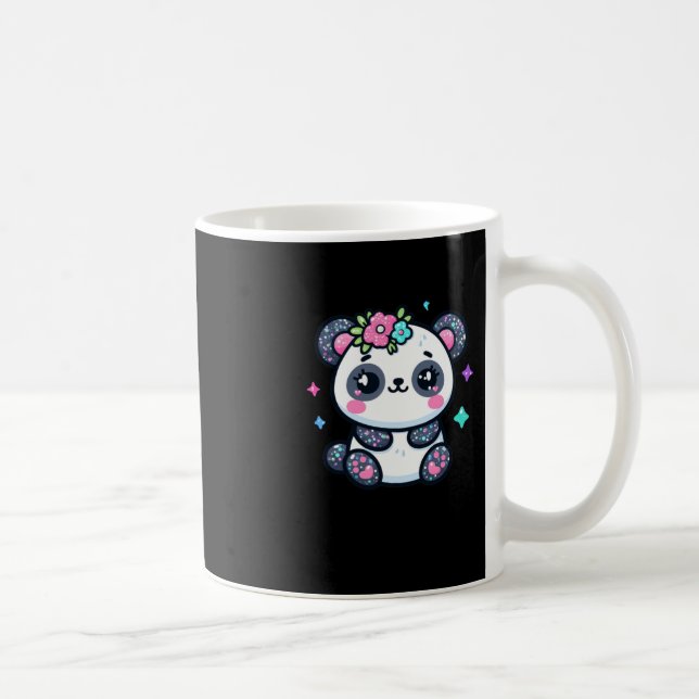 Caneca De Café Panda Sticker (Direita)