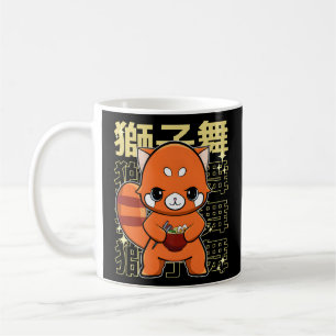 Caneca De Café Panda Vermelha Com Ra