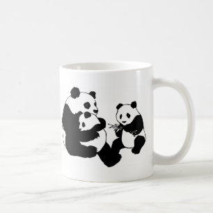 Caneca De Café Pandas