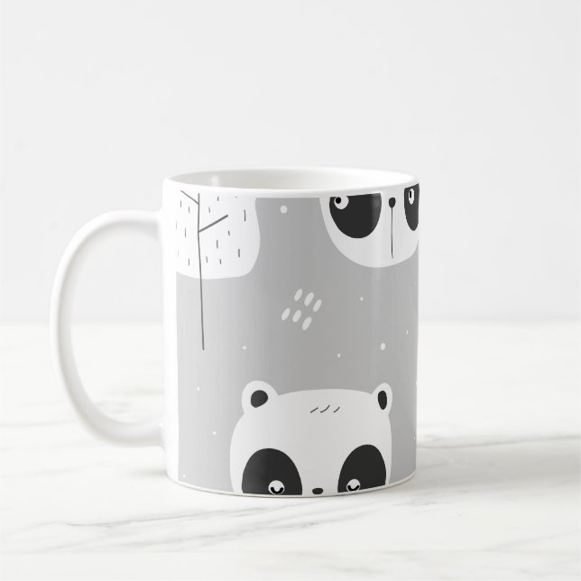 Caneca De Café Pandas grey (Esquerda)