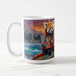 Caneca De Café Pandas Vermelhas Por Design de Shore Por Rich AMeN