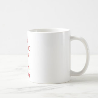 Caneca De Café Pânico agora e funcionamento afastado