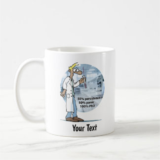 Caneca De Café Pânico de PhD da Vida Útil do Laboratório