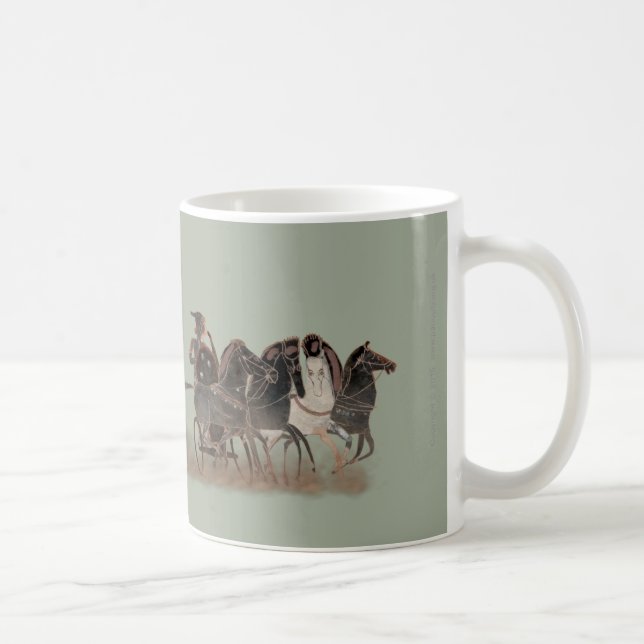 Caneca De Café Panóplia - chariot e cavalos do grego clássico (Direita)
