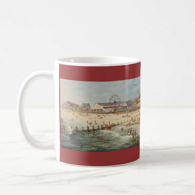 Caneca De Café Panorama da praia de Paul McGehee "Rehoboth - (Esquerda)