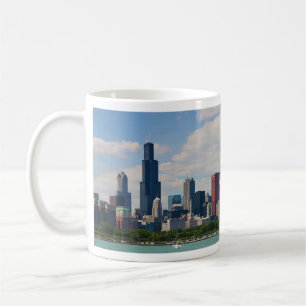 Caneca De Café Panorama da skyline de Chicago Illinois