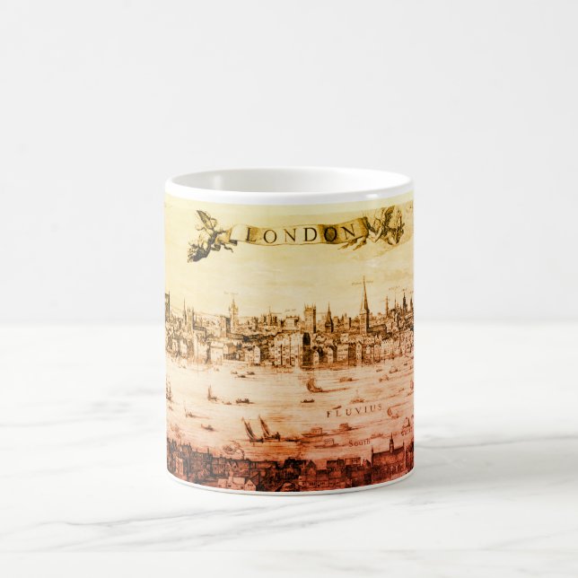 Caneca De Café Panorama de Londres em 1616 (Centro)