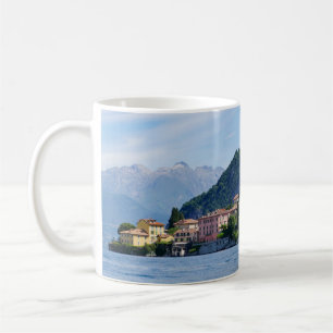 Caneca De Café Panorâmica Ver Varenna Lake Como Itália