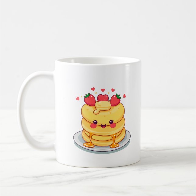 Caneca De Café Panquecas Felizes (Esquerda)