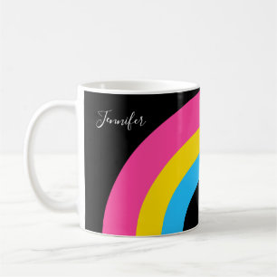 Caneca De Café Pansexual Orgulho Arco-Íris Sinalizador Bonito Mo