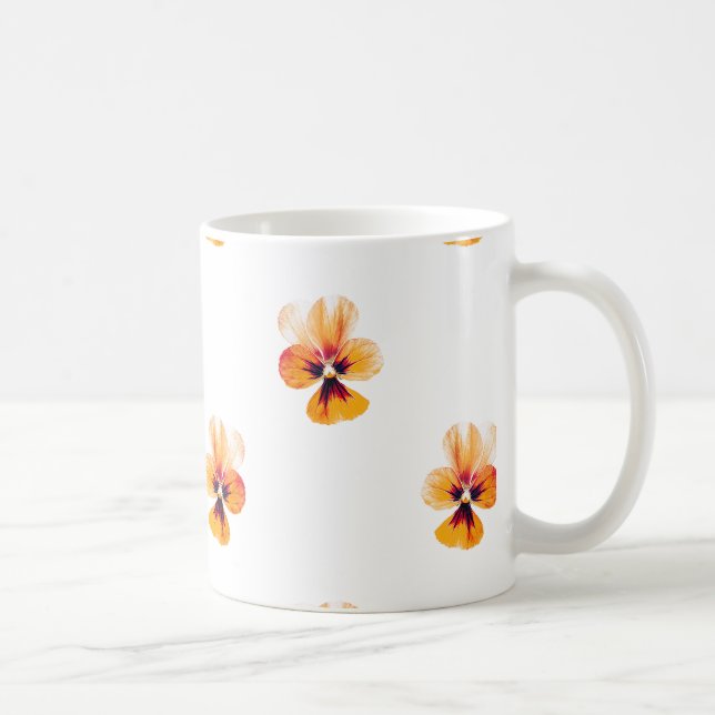 Caneca De Café pansias laranja (Direita)