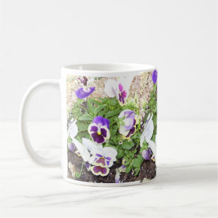 Caneca De Café Pansies bonito
