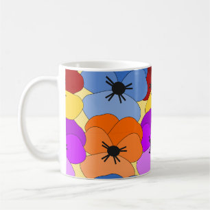 Caneca De Café Pansy Collage Coffee Mug
