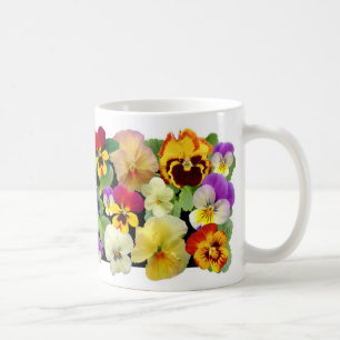 Caneca De Café Pansy Patchwork