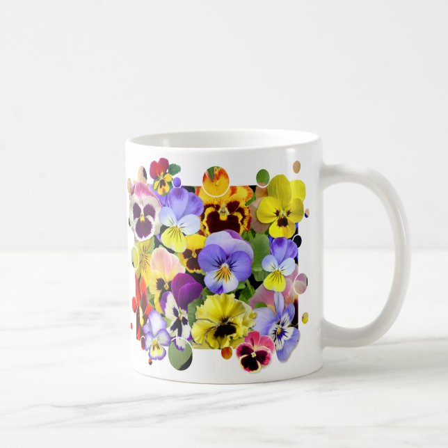 Caneca De Café Pansy Patchwork (Direita)