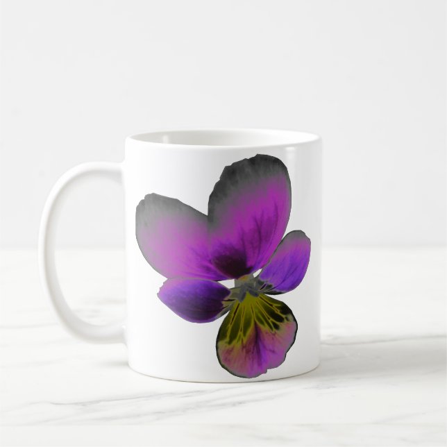 Caneca De Café Pansy Wild Dark Purple Mug (Esquerda)