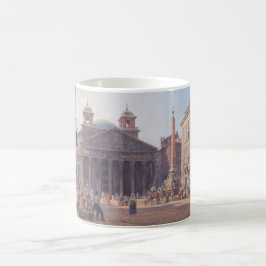 Caneca De Café Pantheon e Piazza della Rotonda em Roma, Itália