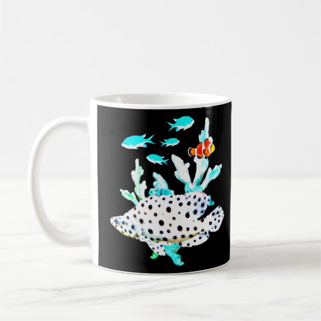 Caneca De Café Panther Grouper Clower Fish Saltwater Aqua Tropica (Esquerda)