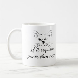 Caneca De Café Pants Nope Fun Empath - Citação Introduvertida