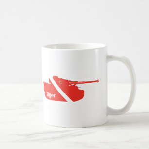 Caneca De Café Panzerkampfwagen mínimo VI, vermelho - branco