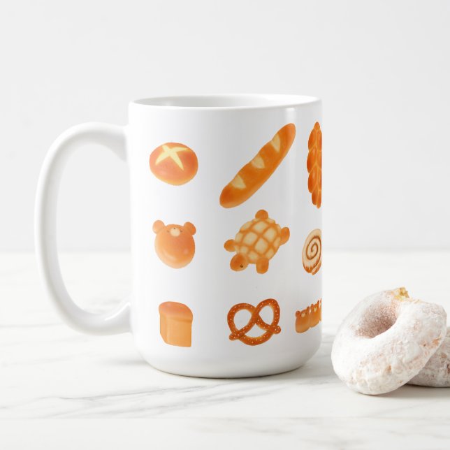 Caneca De Café Pão Cinto Pão-Pão, Tartaruga-Urso, Rolha francesa (Com Donut)
