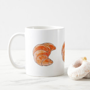 Caneca De Café pão croissant castanho