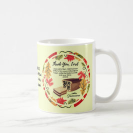 Caneca De Café PÃO DA VIDA Feliz Ação de Graças, Christian