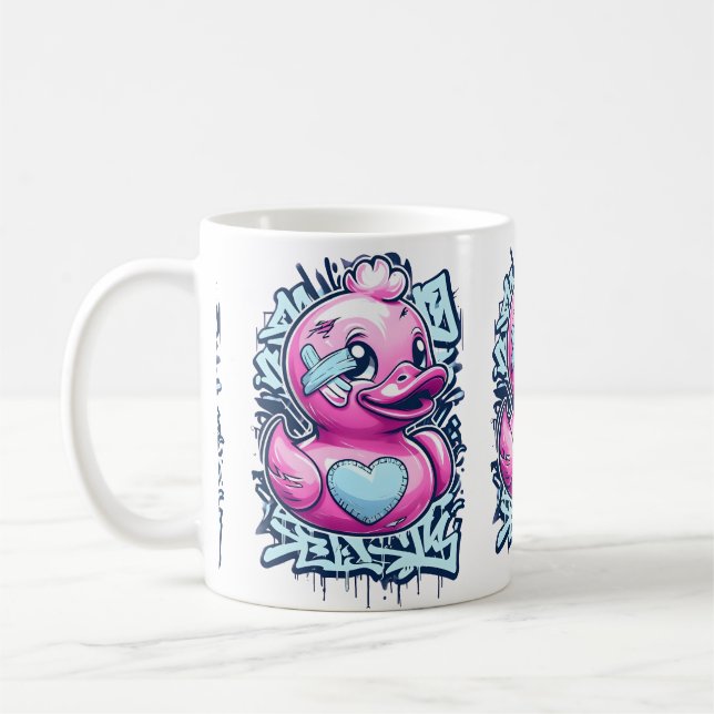 Caneca De Café Pão de Borracha Rosa Pastel (Esquerda)