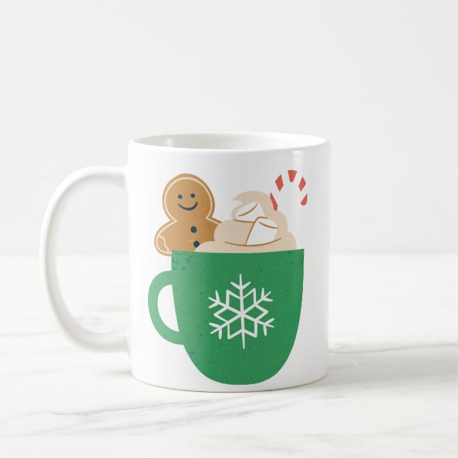 Caneca De Café Pão-de-coleira de chocolate quente (Esquerda)