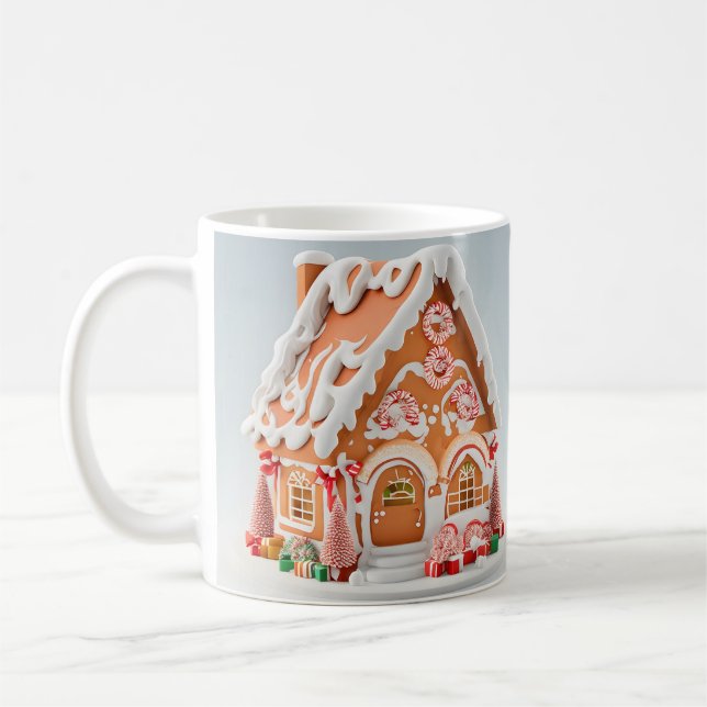 Caneca De Café Pão de Gengibre 3D Mug (Esquerda)