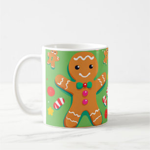 Caneca De Café Pão de Gengibre Branca