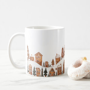 Caneca De Café Pão de Gengibre Cidade de Natal Mug